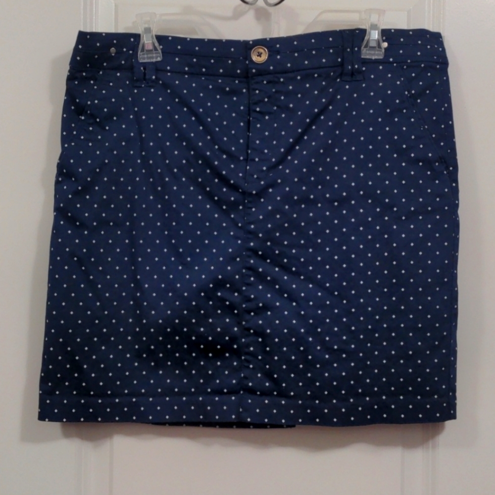 Navy Blue with White Polka Dots Skort